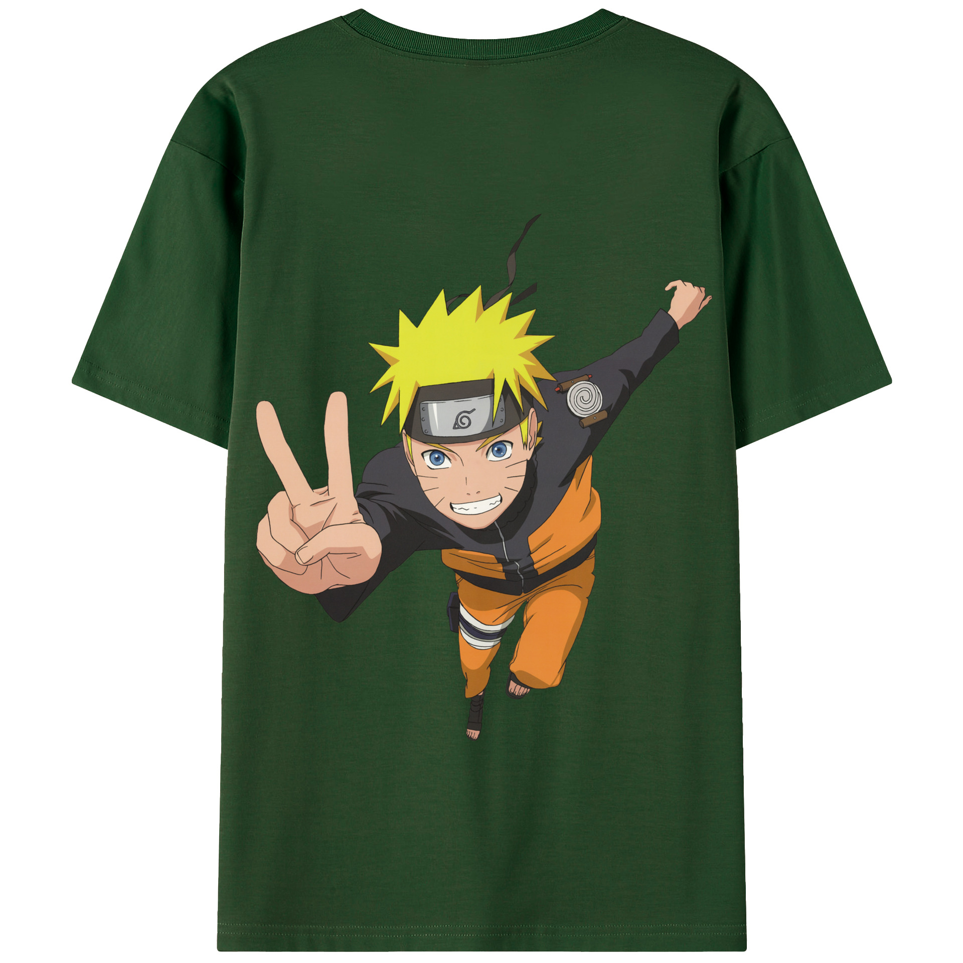（画像用） NARUTO -ナルト- うずまき ナルト Uzumaki Naruto 綿100％半袖Tシャツ（背面プリント）